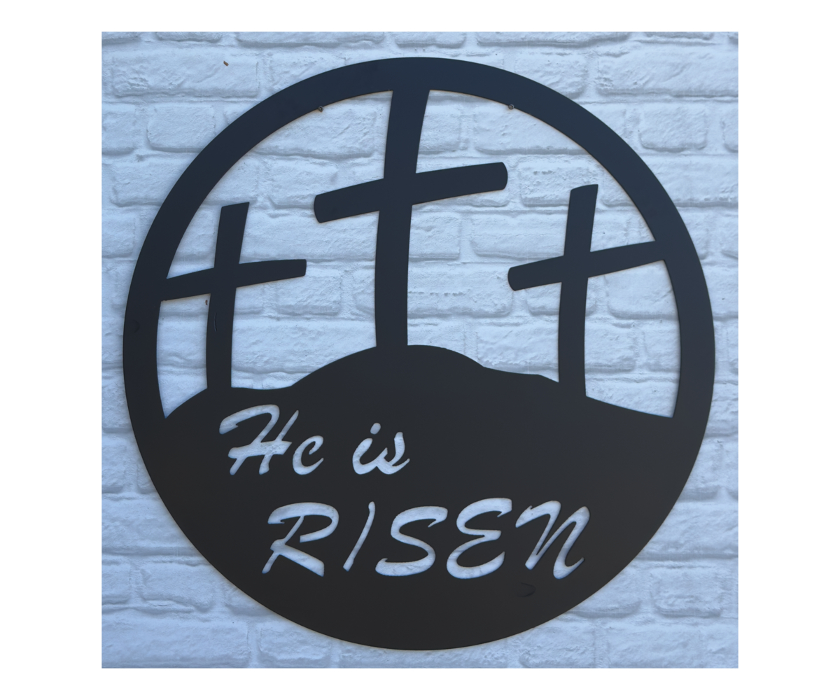 He Is Risen Plaque