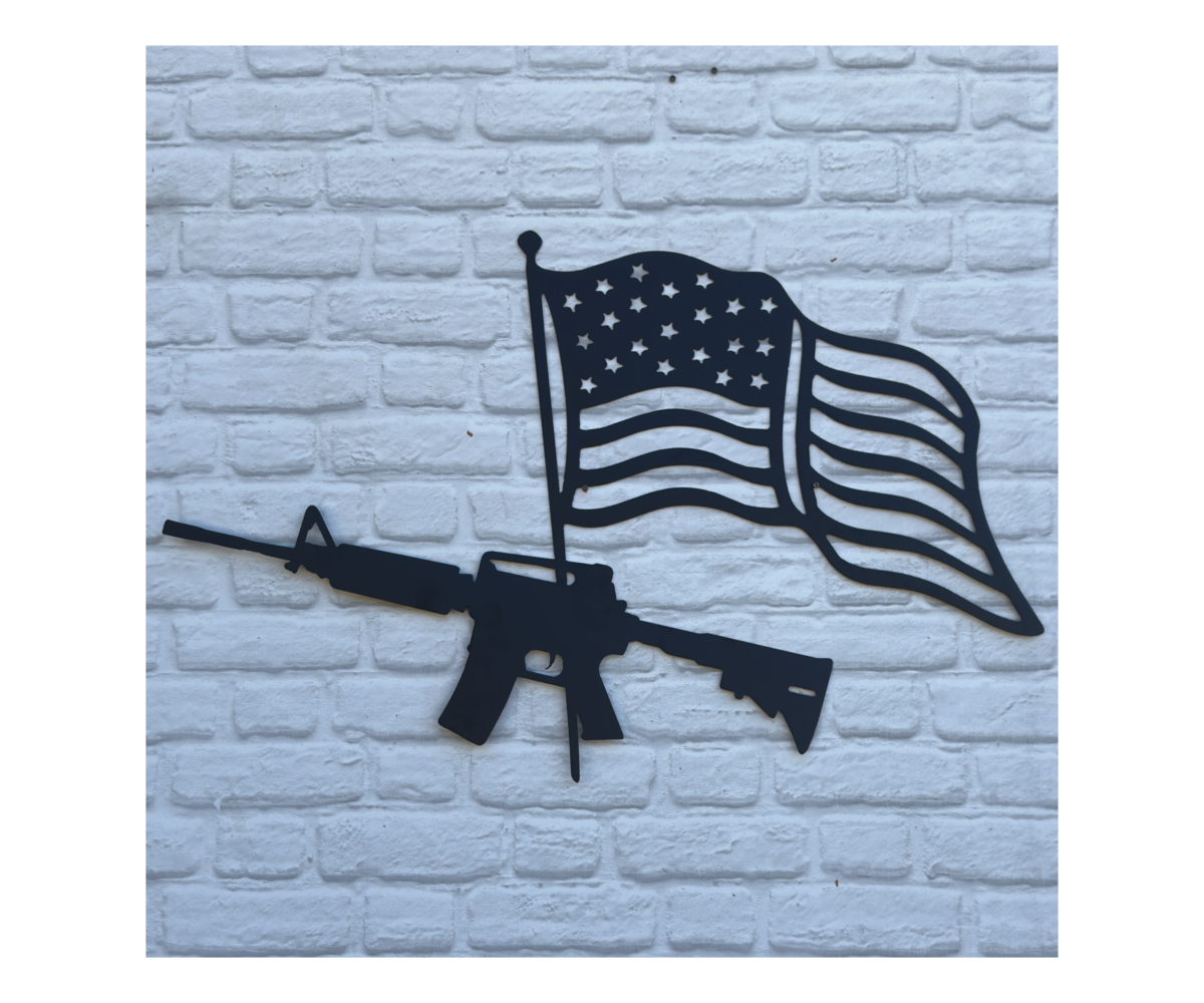 Guns 'n Flags Plaque