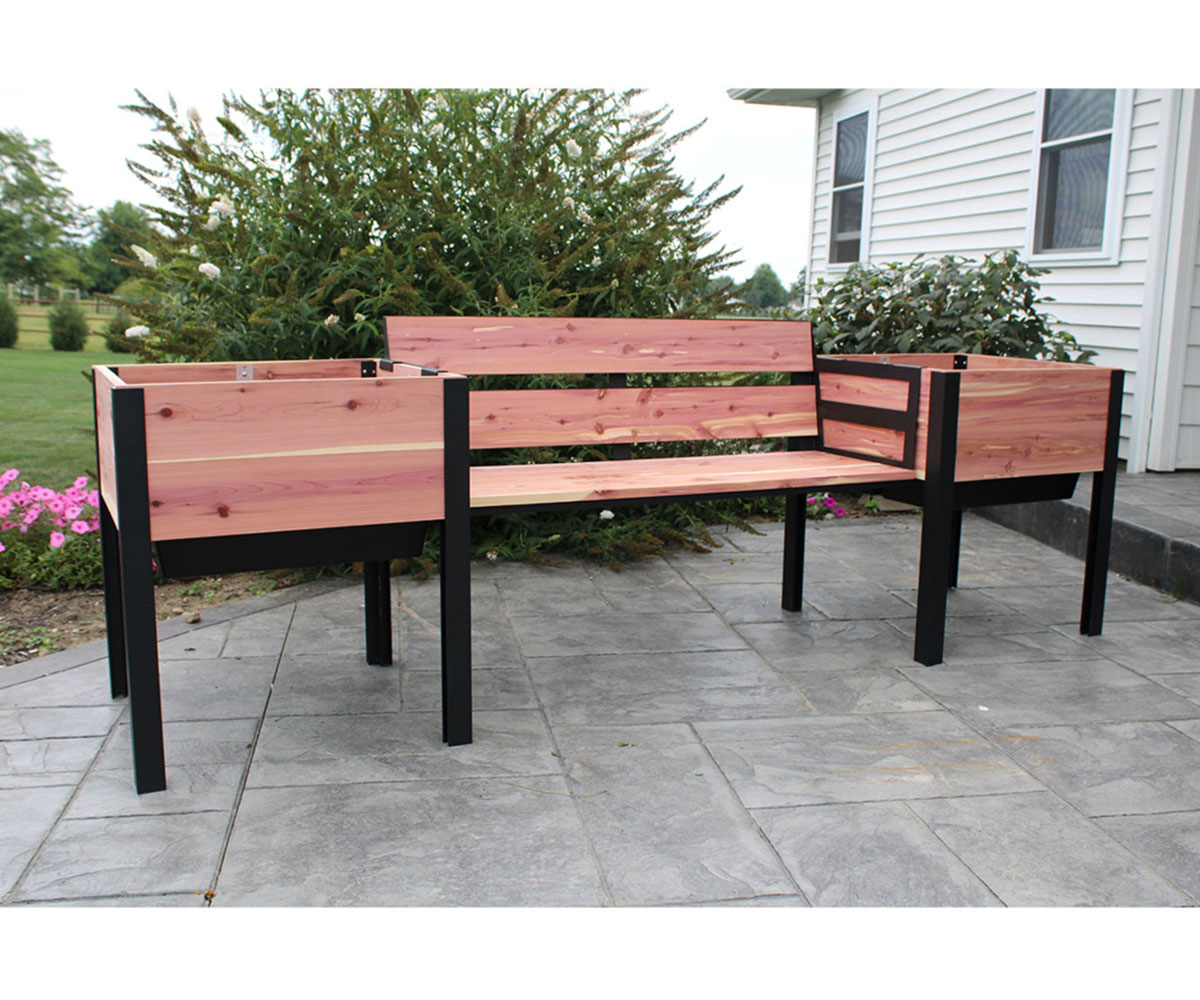 Garden Bench With Raised Bed - Image 3