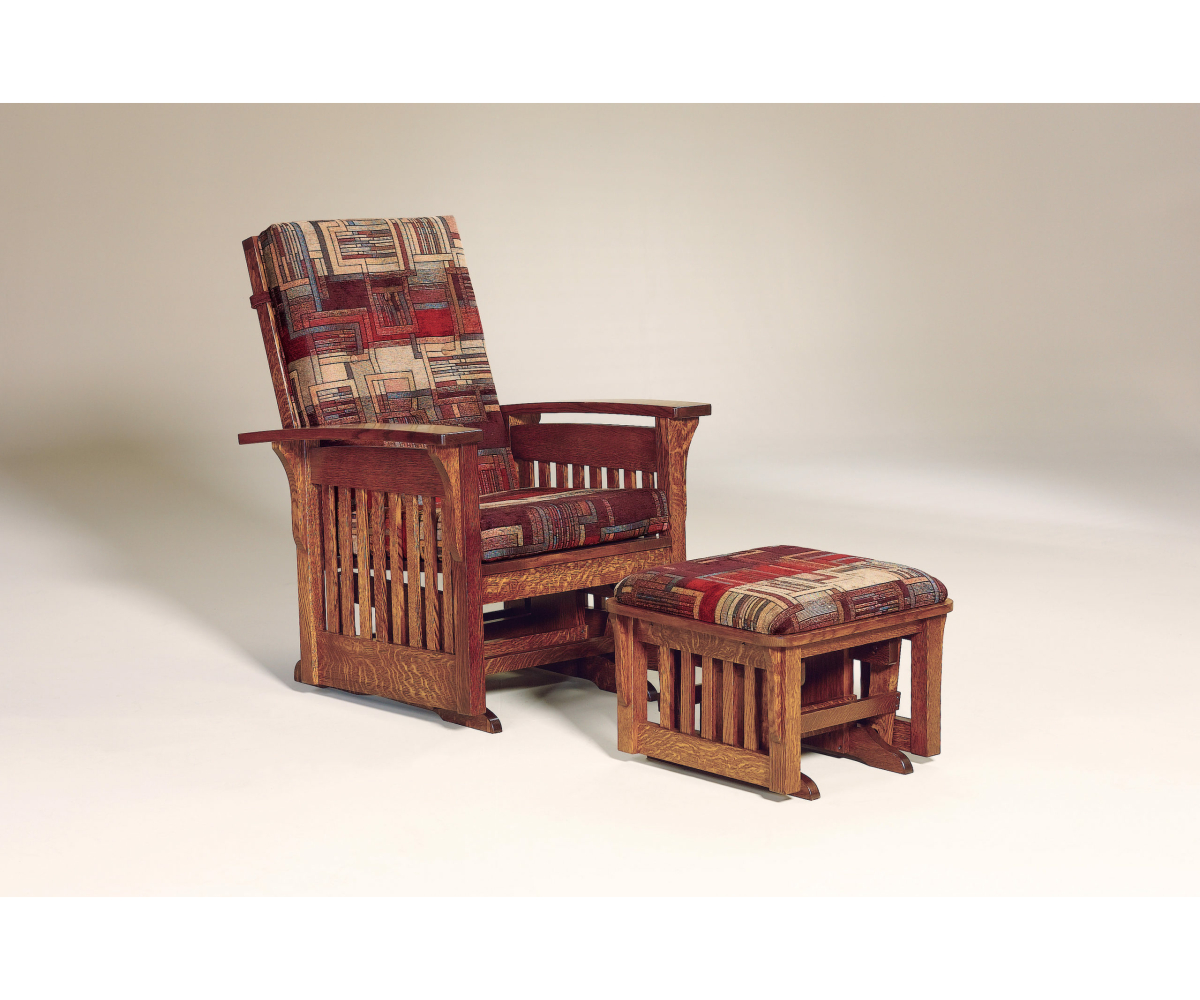 Bow Arm Glider W/ Ottoman - Image 2