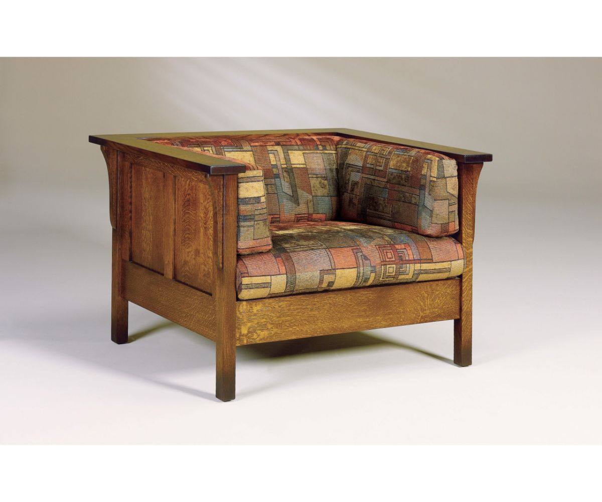 Cubic Panel Chair W/ Footstool