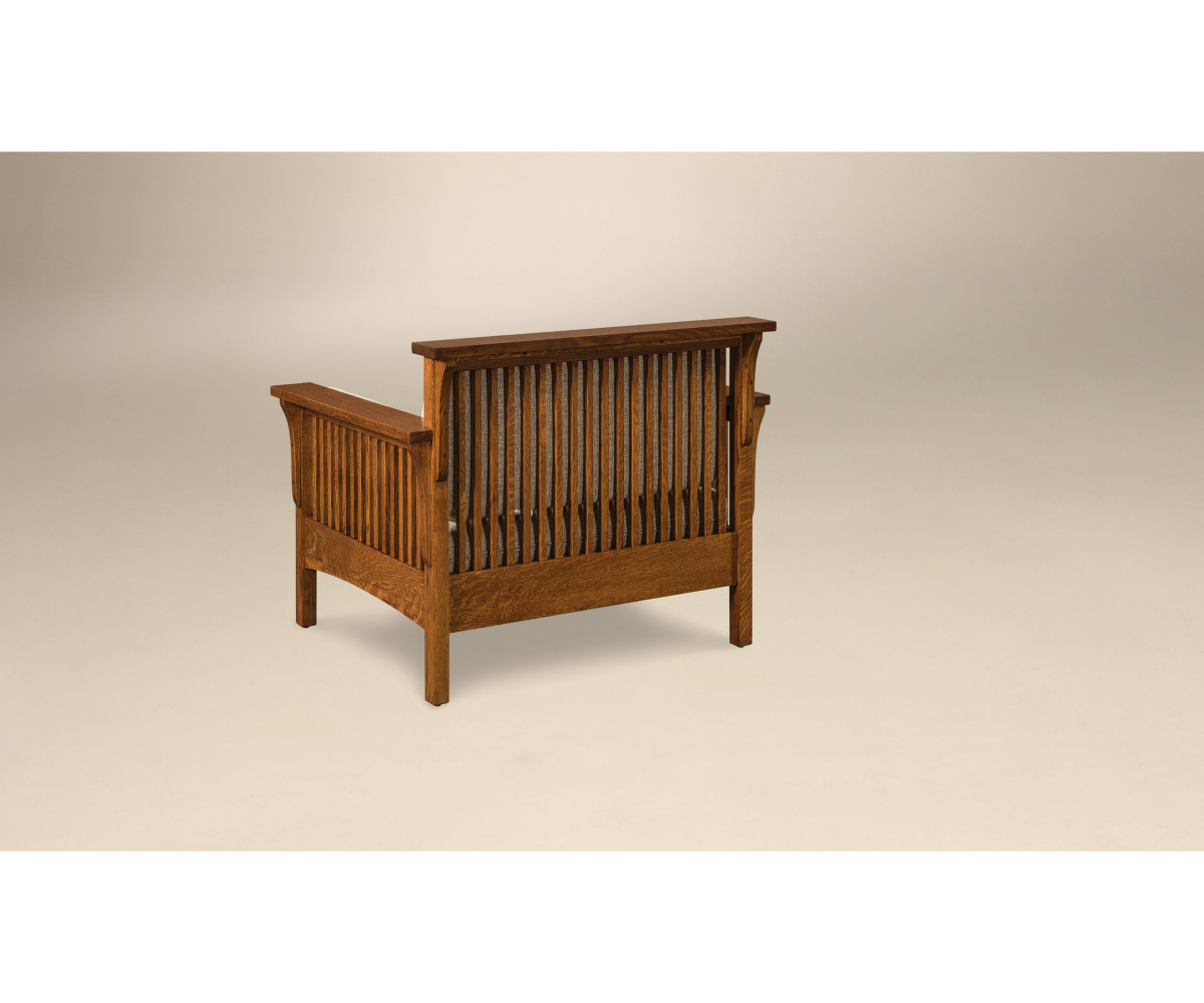 Highback Slat Chair W/ Footstool - Image 2