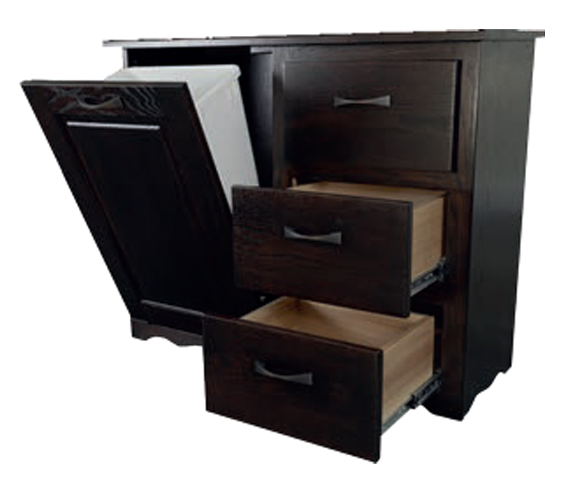 Tilt Out Trash Bin With Drawers On Right - Image 2