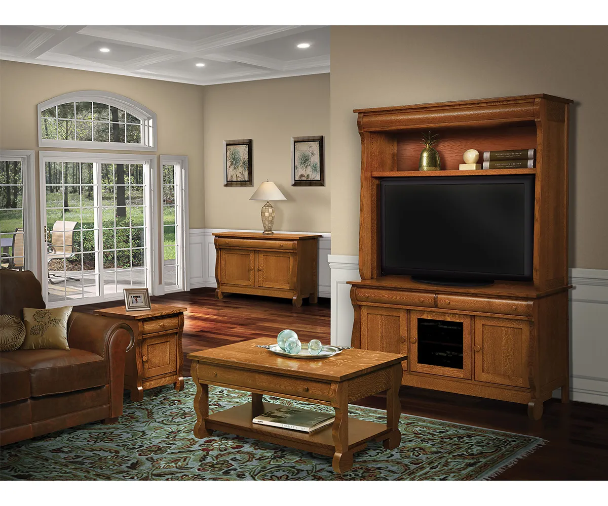Old Classic Sleigh Enclosed End Table - Image 2