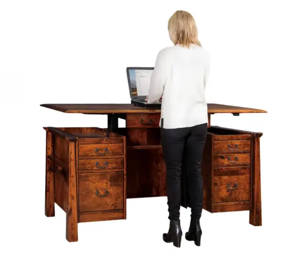 Artesa Sit to Stand Curved Top Desk