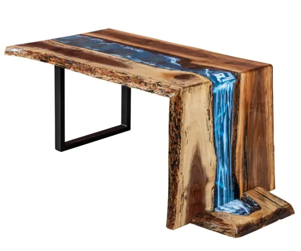 Atlanta Base Epoxy Waterfall Table