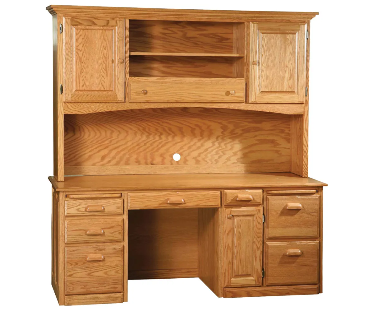 Large Computer Desk with 72" Hutch