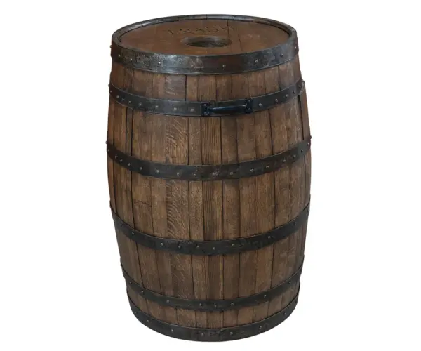 Large Barrel Trash Can