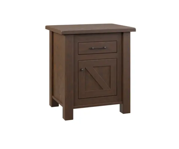 Early American 1 Drawer 1 Door Nightstand
